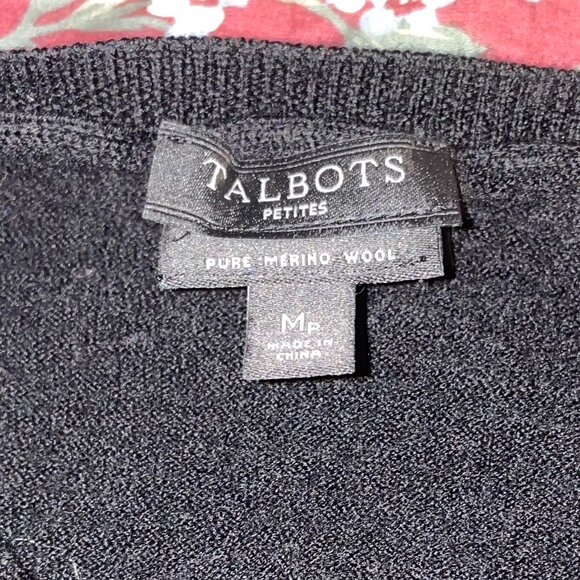Talbots Black V-Neck Sweater - Picture 2 of 2